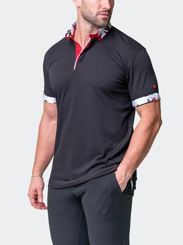 Maceoo Short-Sleeve Polos | Polo Mozartsoliddog Black