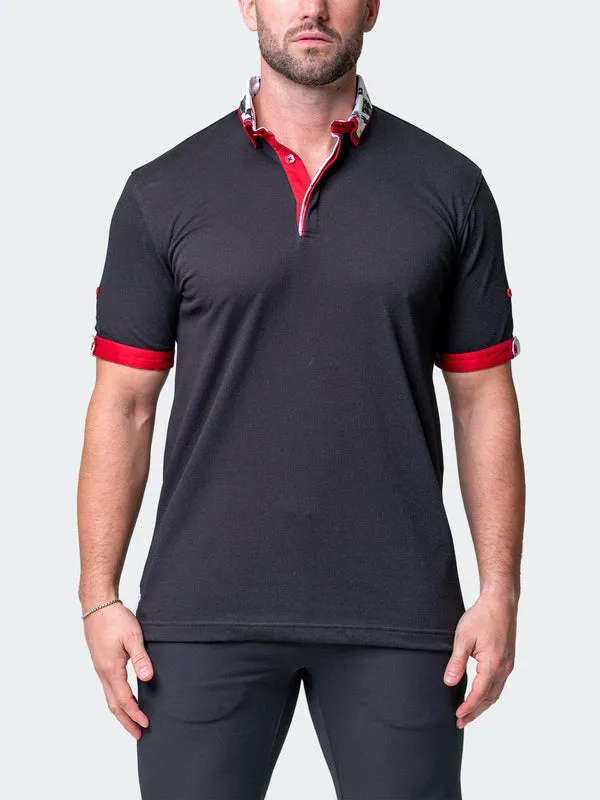 Maceoo Short-Sleeve Polos | Polo Mozartsoliddog Black