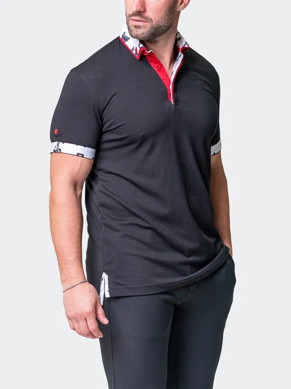 Maceoo Short-Sleeve Polos | Polo Mozartsoliddog Black