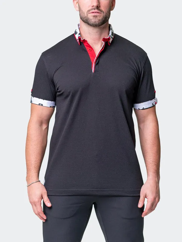 Maceoo Short-Sleeve Polos | Polo Mozartsoliddog Black