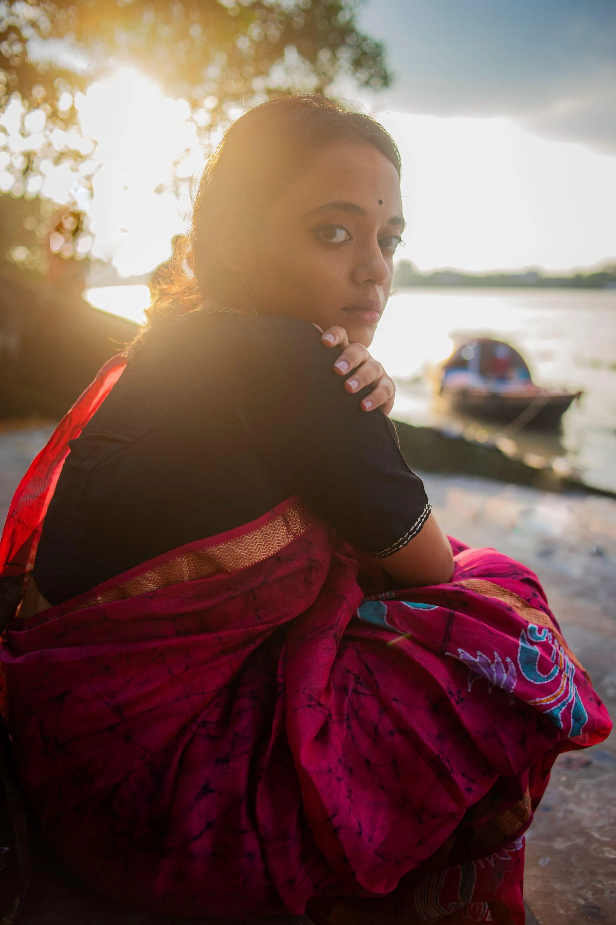 Mayura - Narmada Batik Maheswari saree