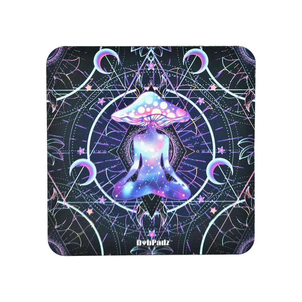 Meditating Mushroom Square Dab Mat