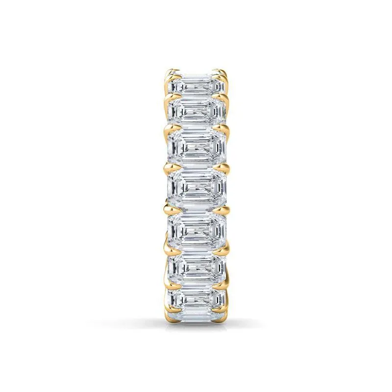 Men's Emerald Cut Diamond Eternity Band