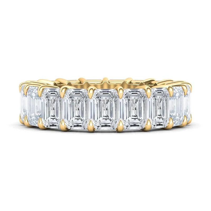 Men's Emerald Cut Diamond Eternity Band