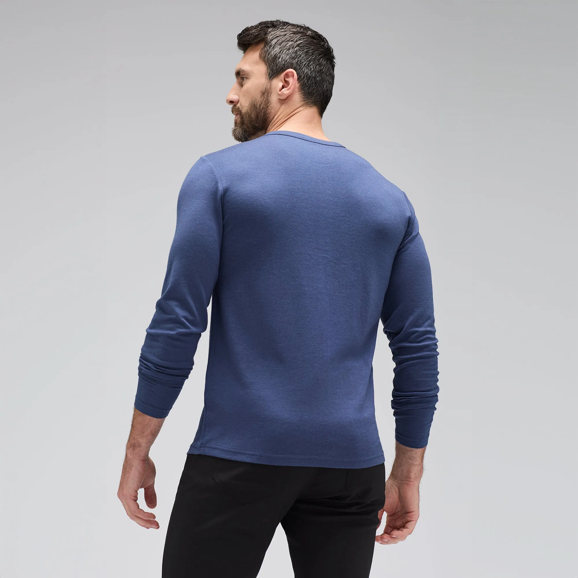 Men's Long Sleeve Merino Henley