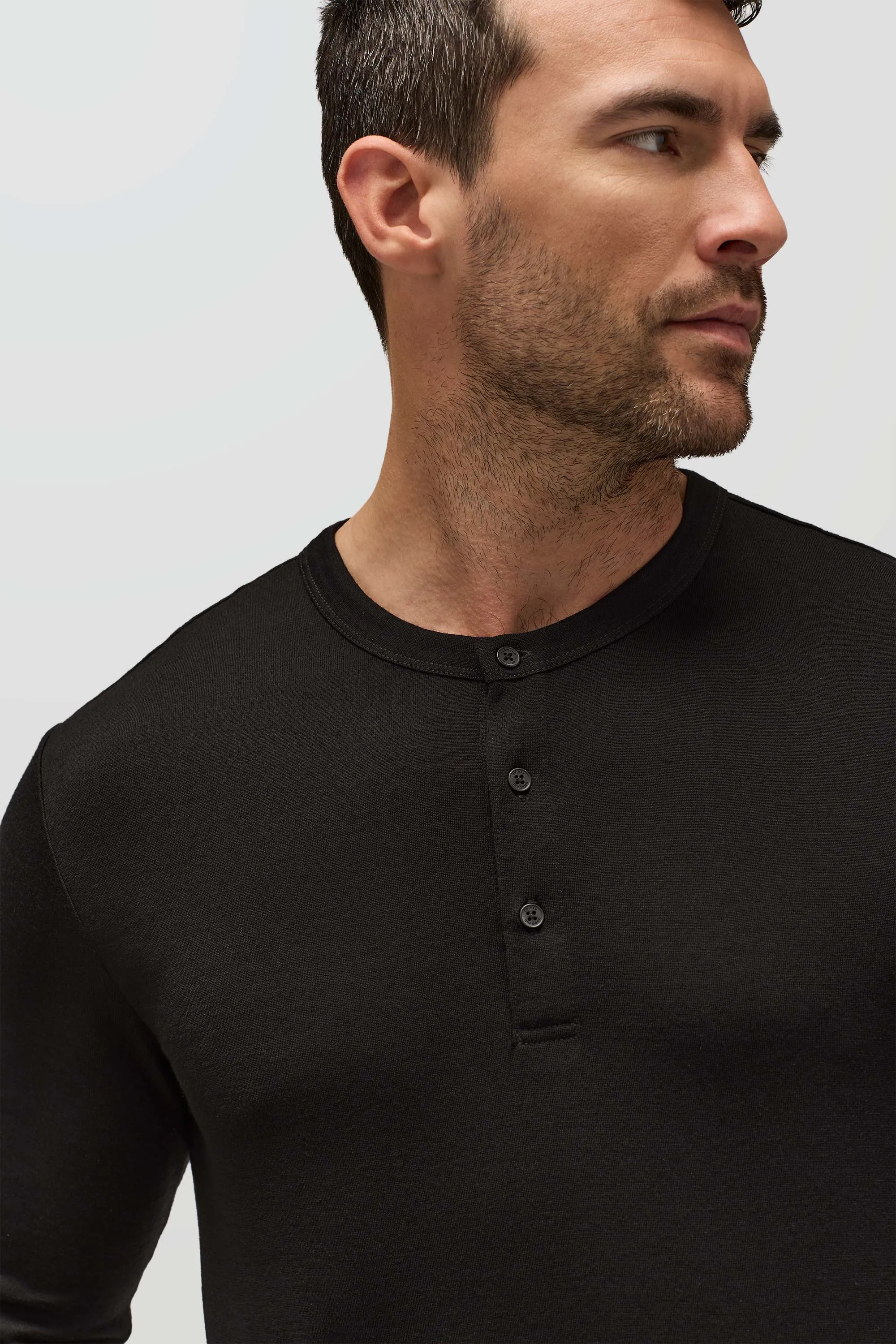 Men's Long Sleeve Merino Henley