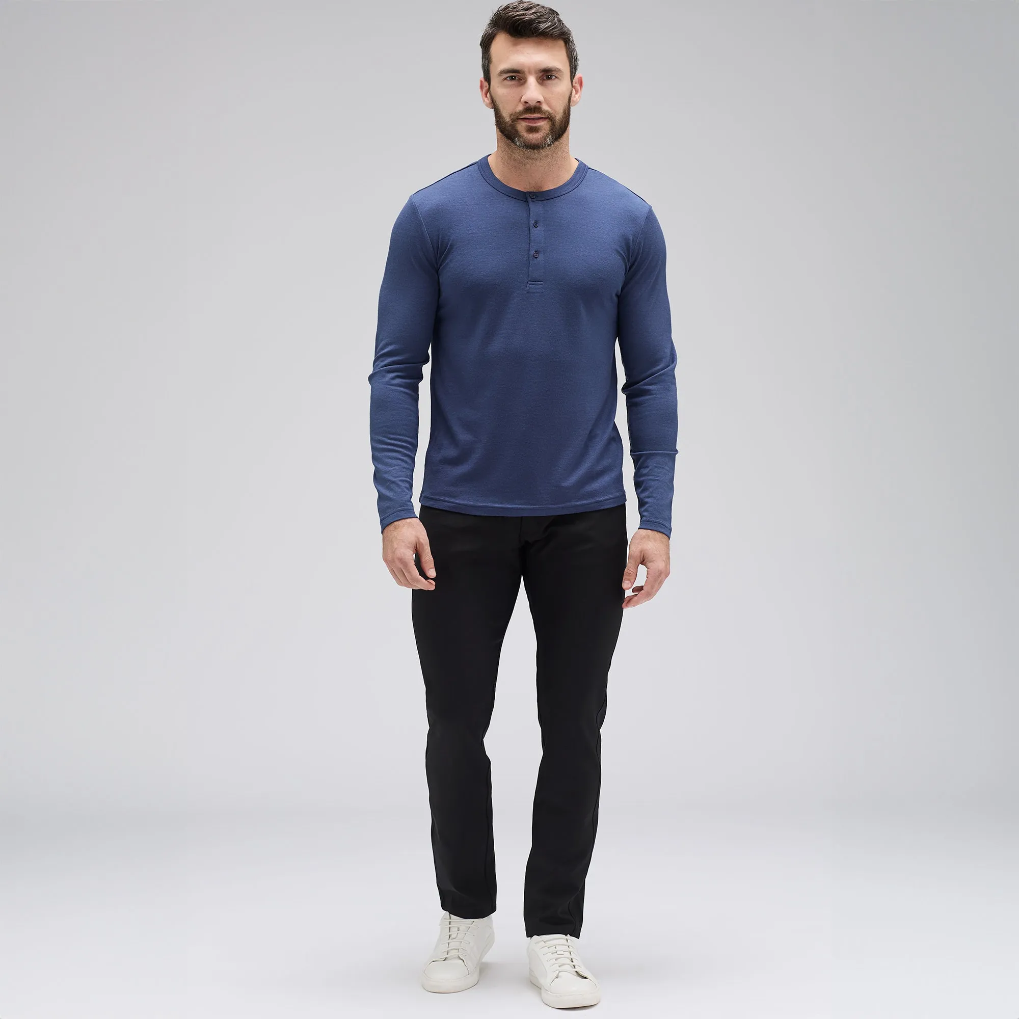 Men's Long Sleeve Merino Henley