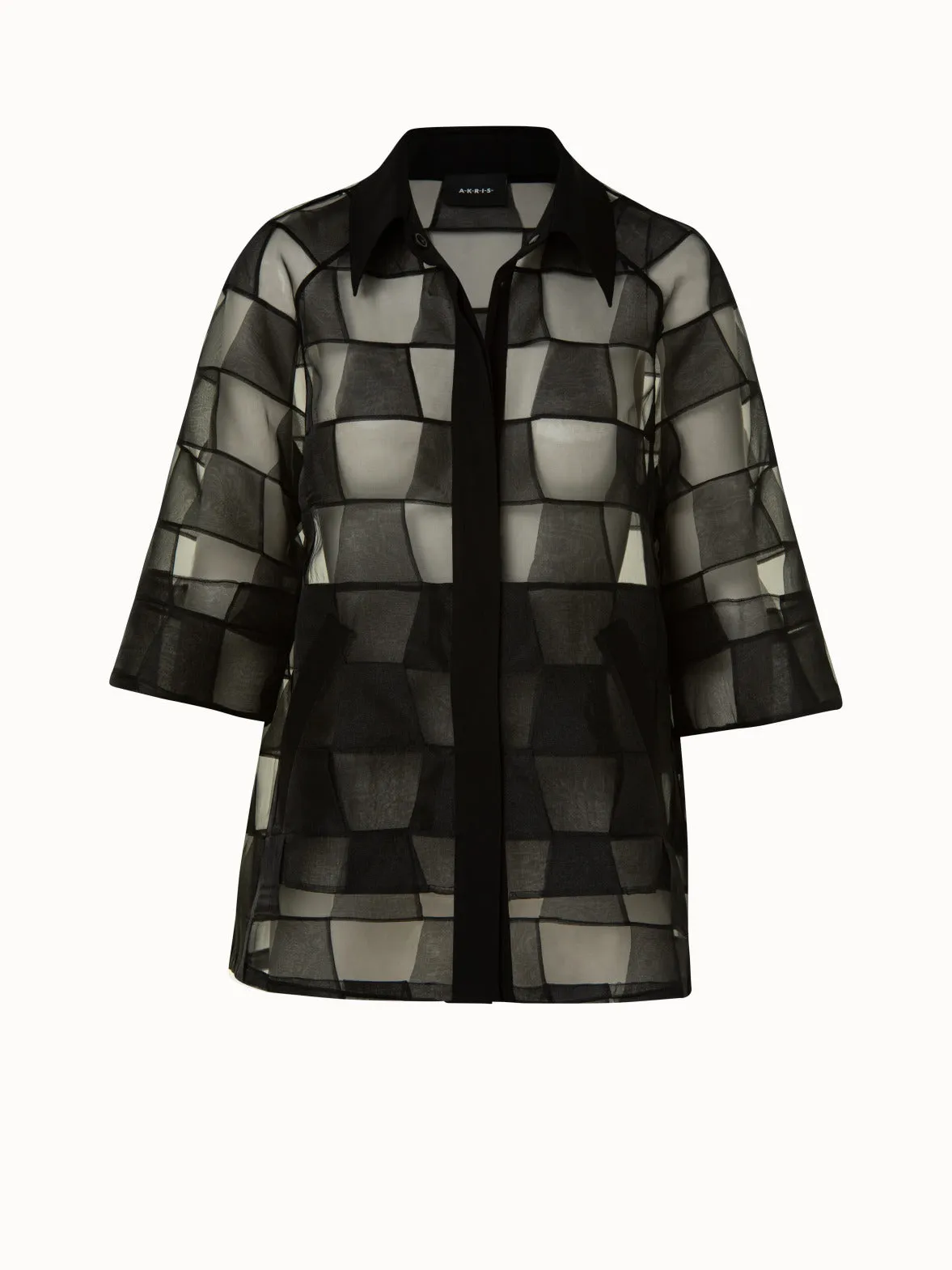 Mirrored Trapezoid Techno Organza Jacke