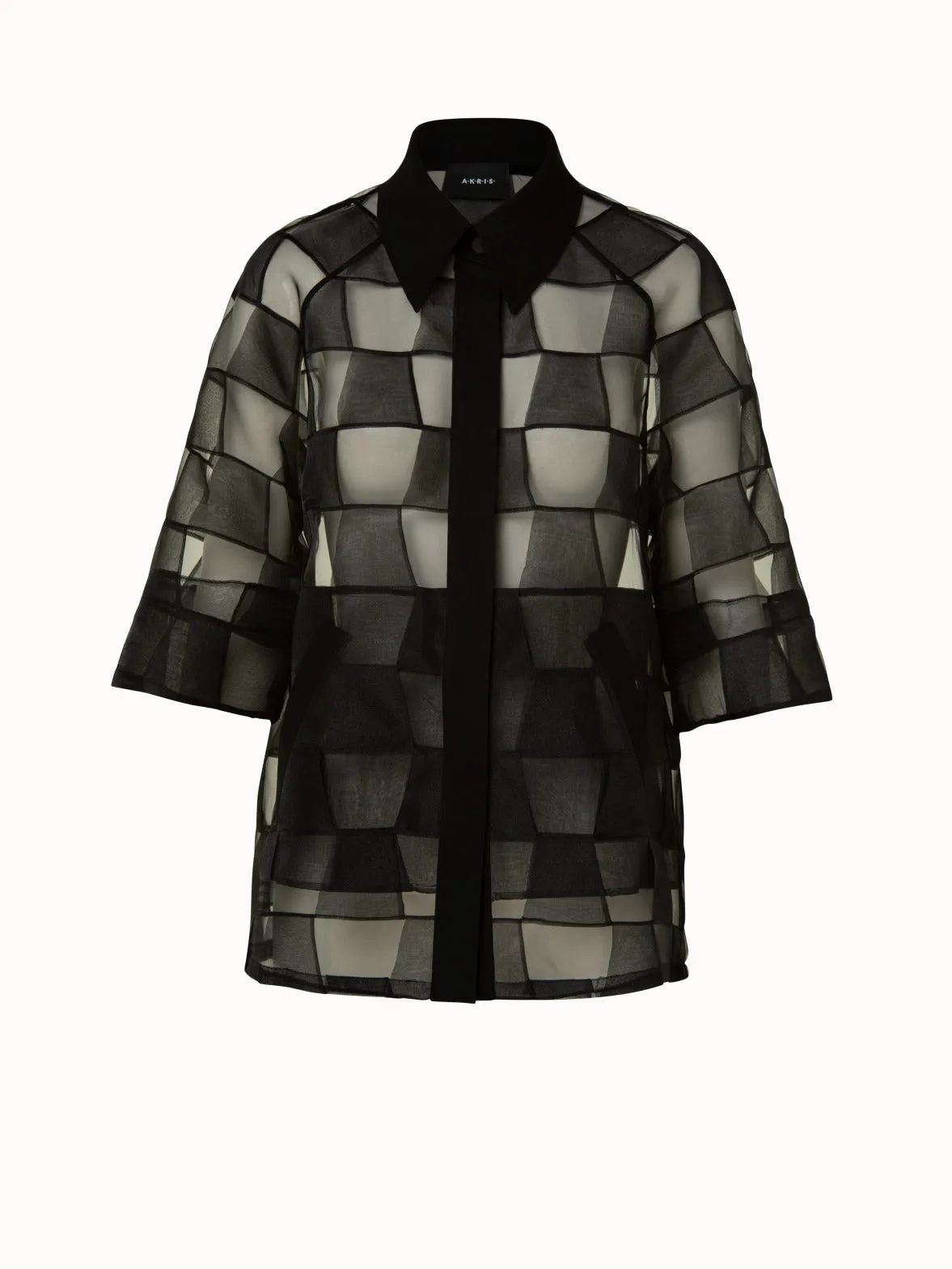 Mirrored Trapezoid Techno Organza Jacke