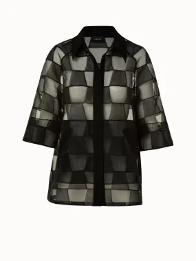 Mirrored Trapezoid Techno Organza Jacke