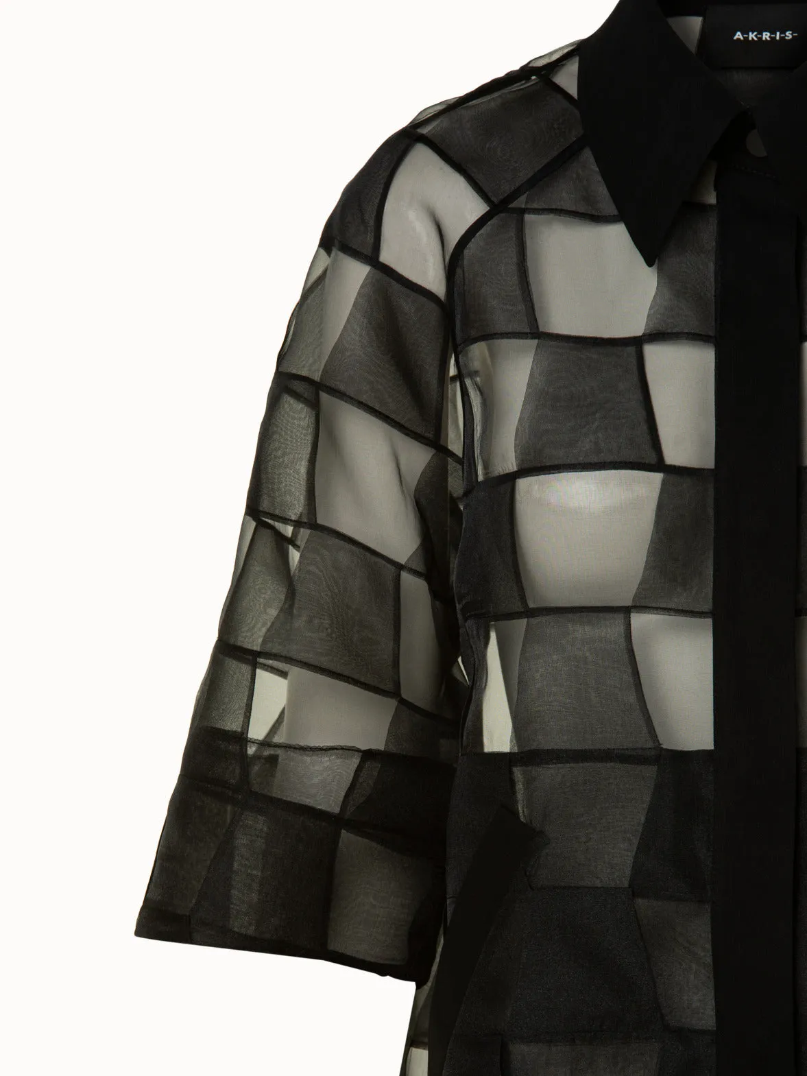 Mirrored Trapezoid Techno Organza Jacke