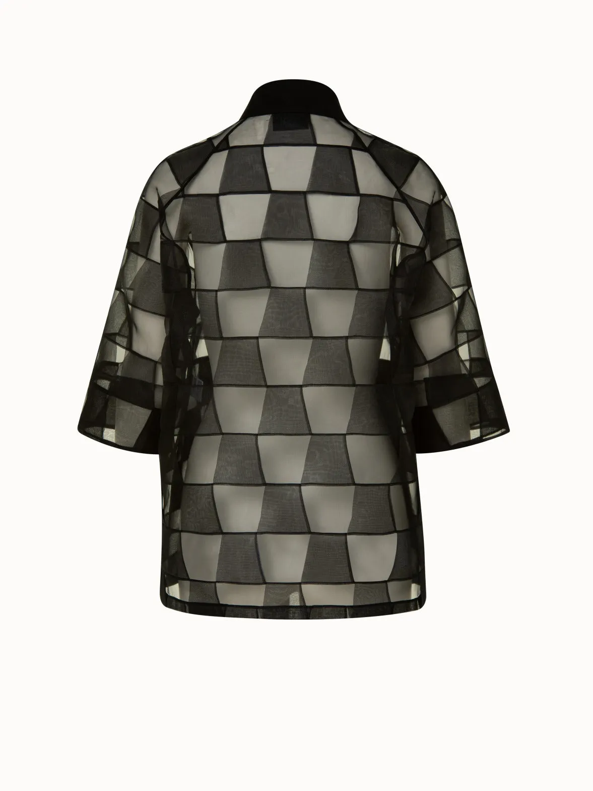 Mirrored Trapezoid Techno Organza Jacke