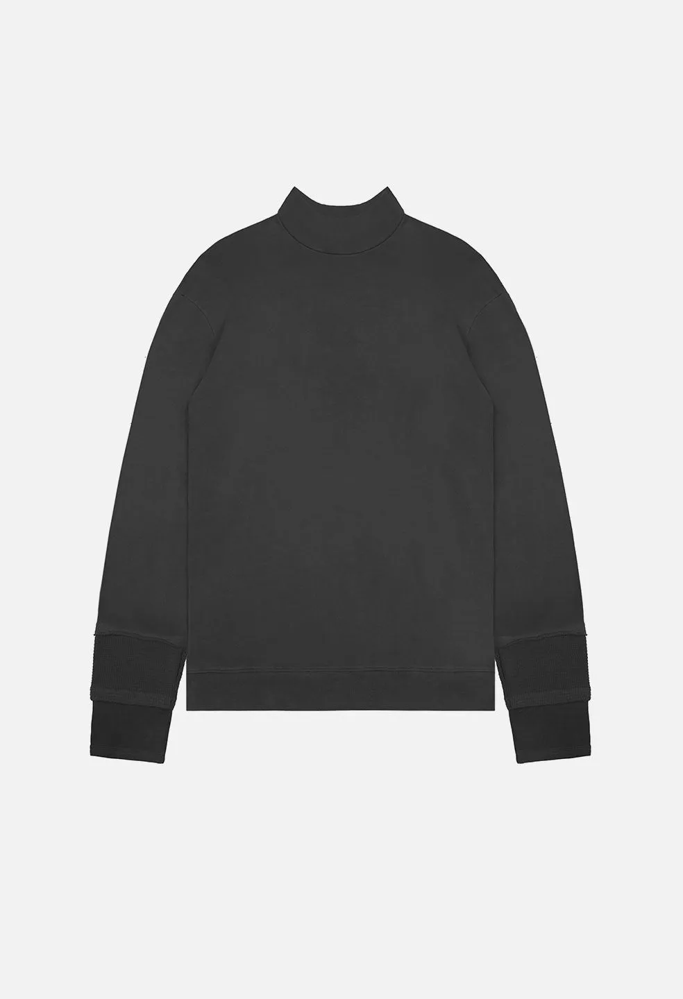 Mock Neck Pullover / Black