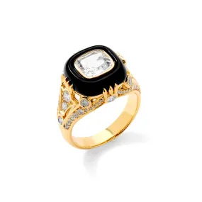 Mogul Black Onyx Diamond Ring