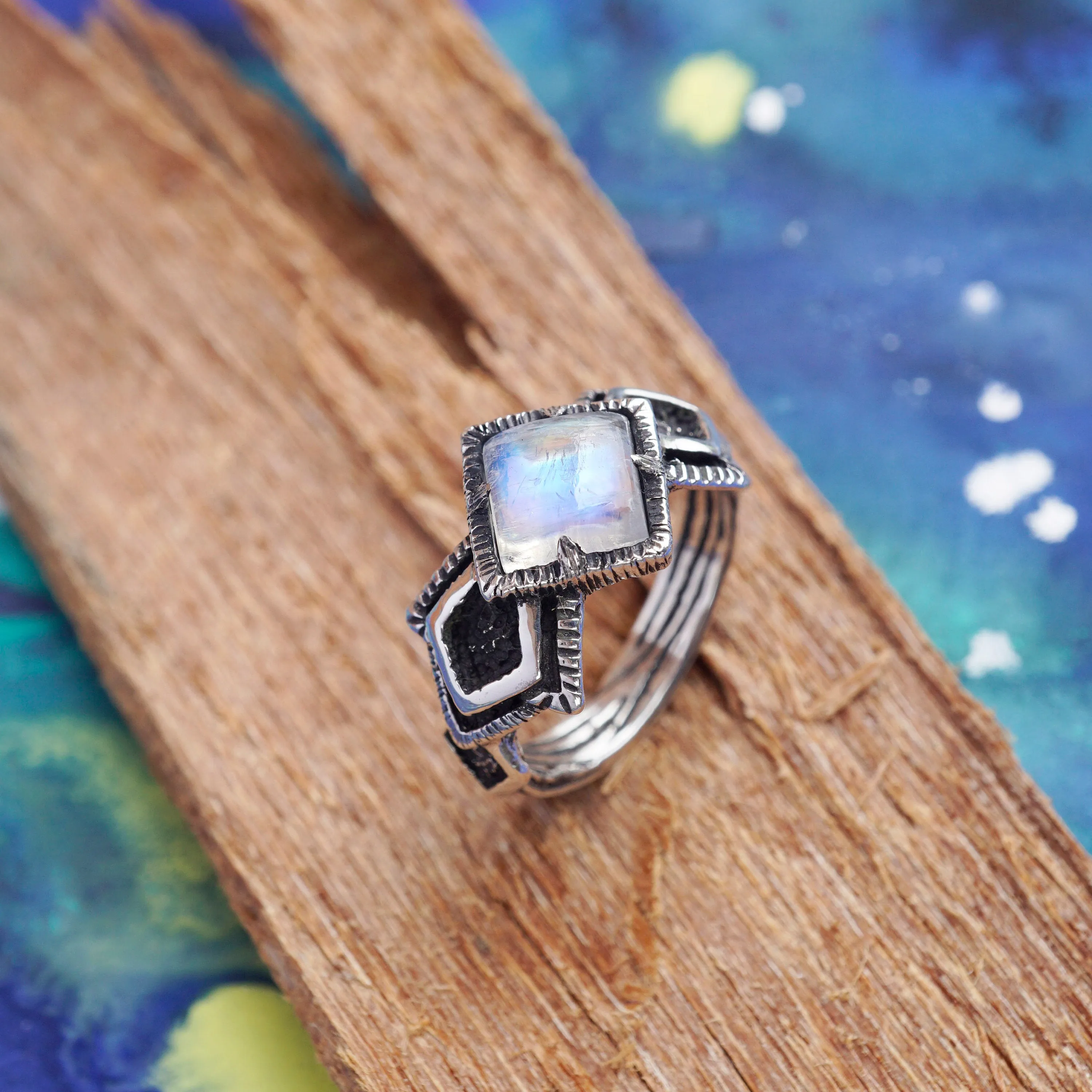 Moonstone ring MIORI