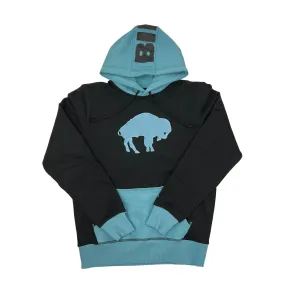 New Era Bills Black & Light Blue Standing Buffalo Hoodie