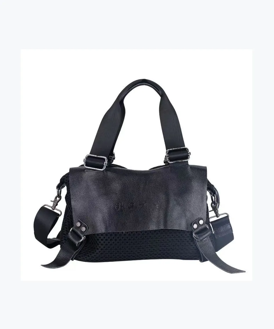 New High-Capacity Casual Black Messenger Bag ZX1054