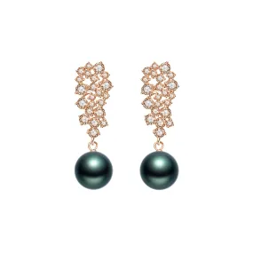 New Yorker Tahitian Saltwater Pearl Earrings WE00395 | Wedding Series