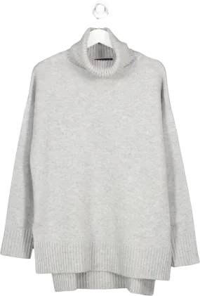 Novo Grey Merino Wool Turtleneck UK 10