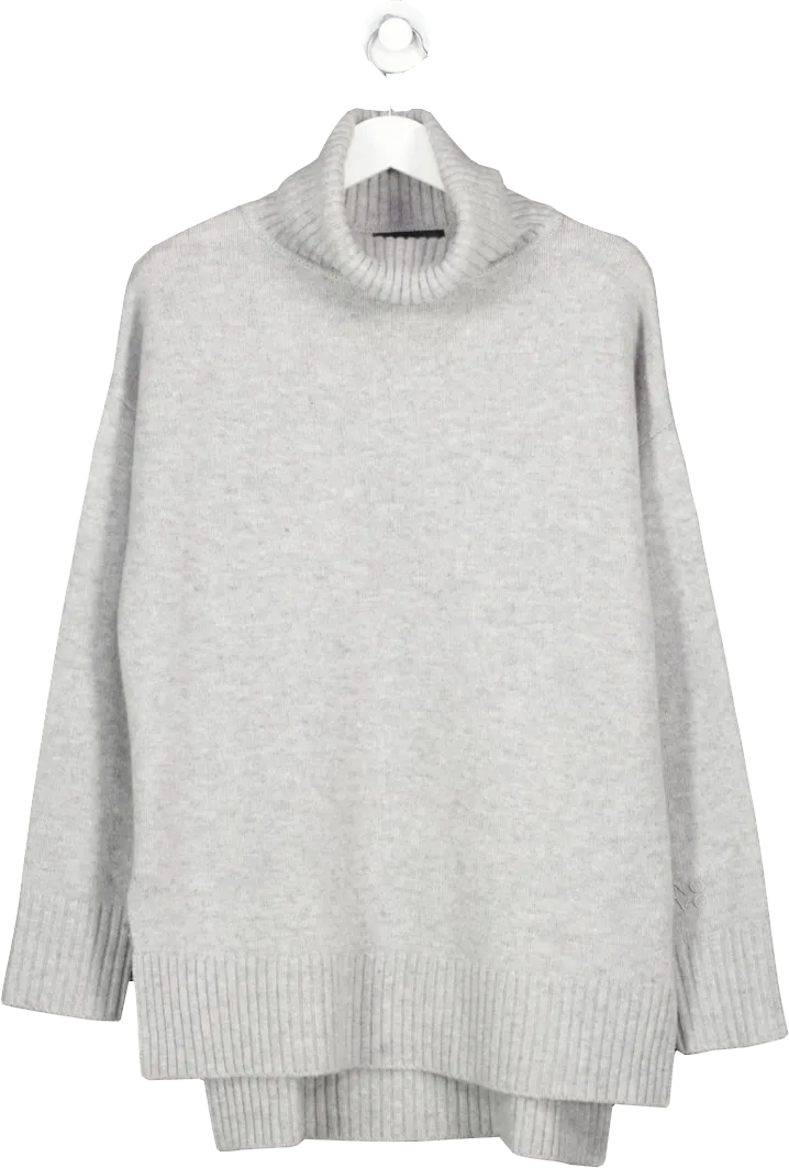 Novo Grey Merino Wool Turtleneck UK 10