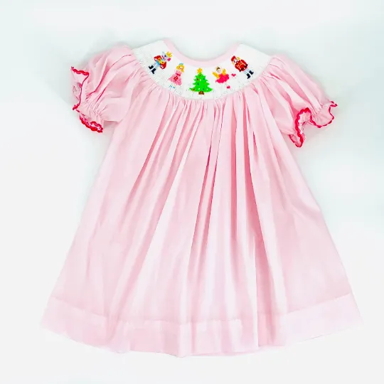 Nutcracker Christmas Smocked Dress