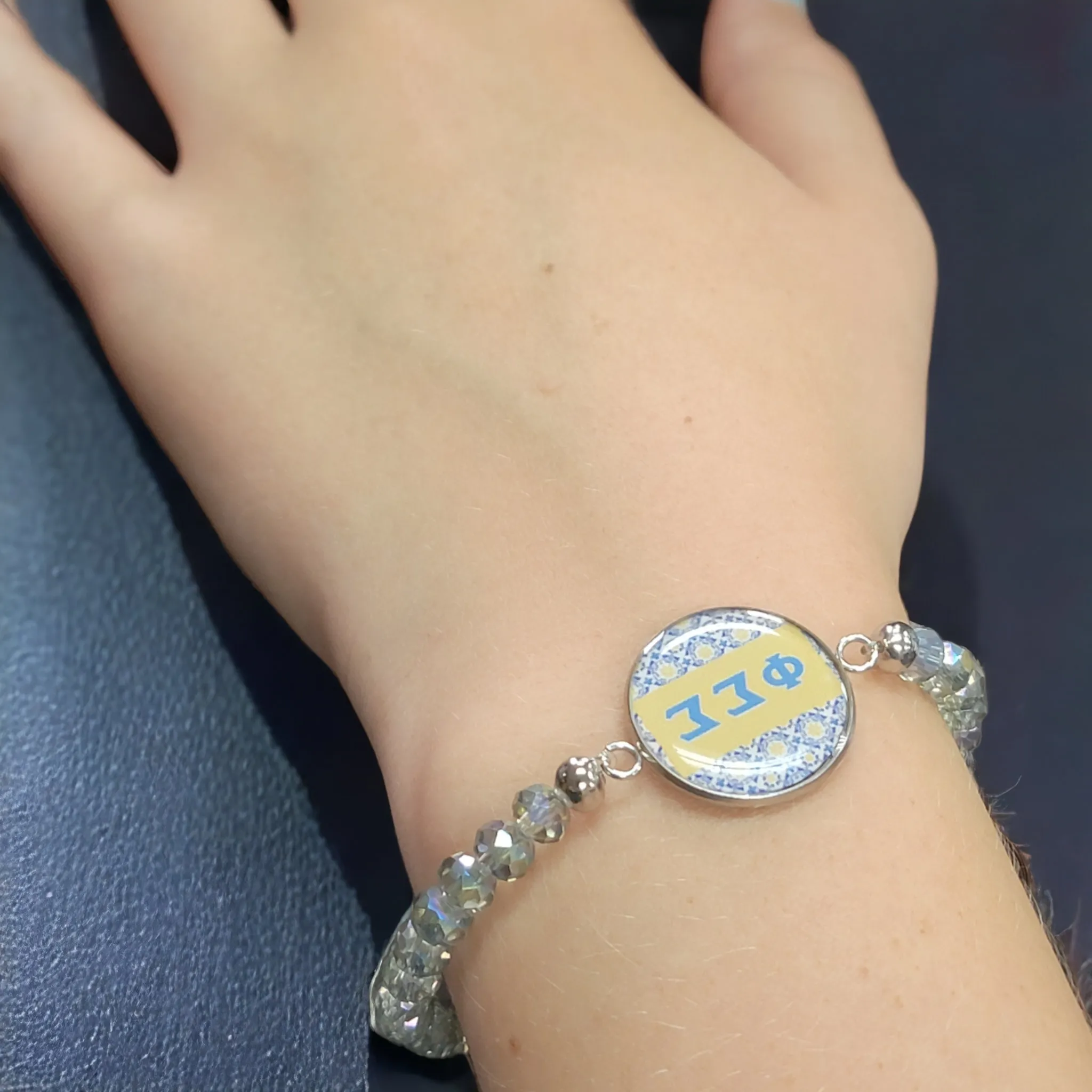 Officially Licensed Phi Sigma Sigma Crystal Bracelet: A Beautiful and Meaningful Gift for Sorority Girls