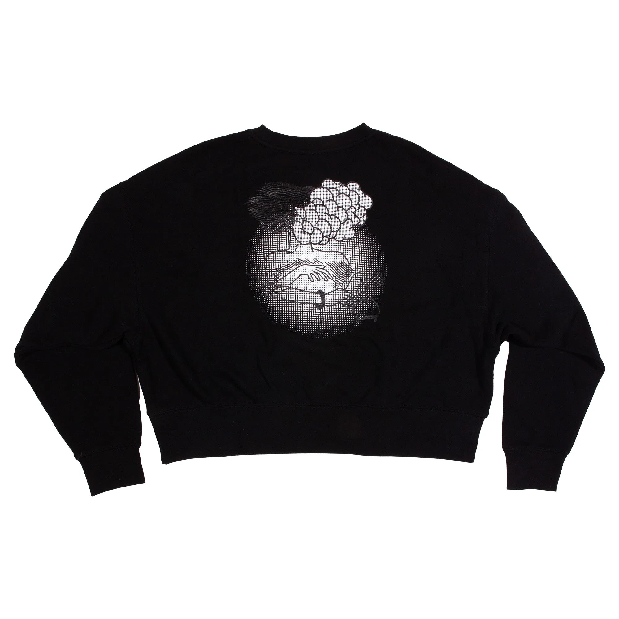 Orchard Mystifying Ghostface Boxy Crewneck Sweatshirt Black