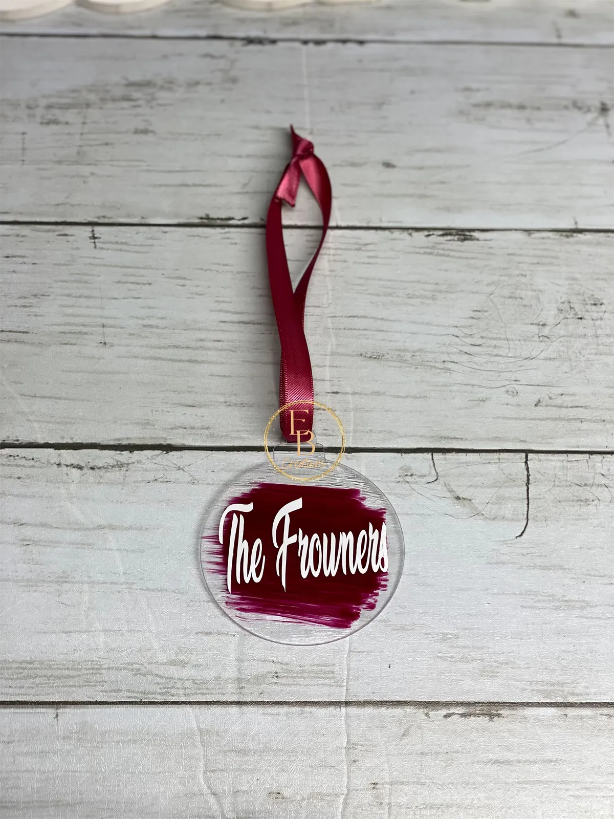 Painted Acrylic Ornament | Custom Name Christmas Decor | Family Ornaments