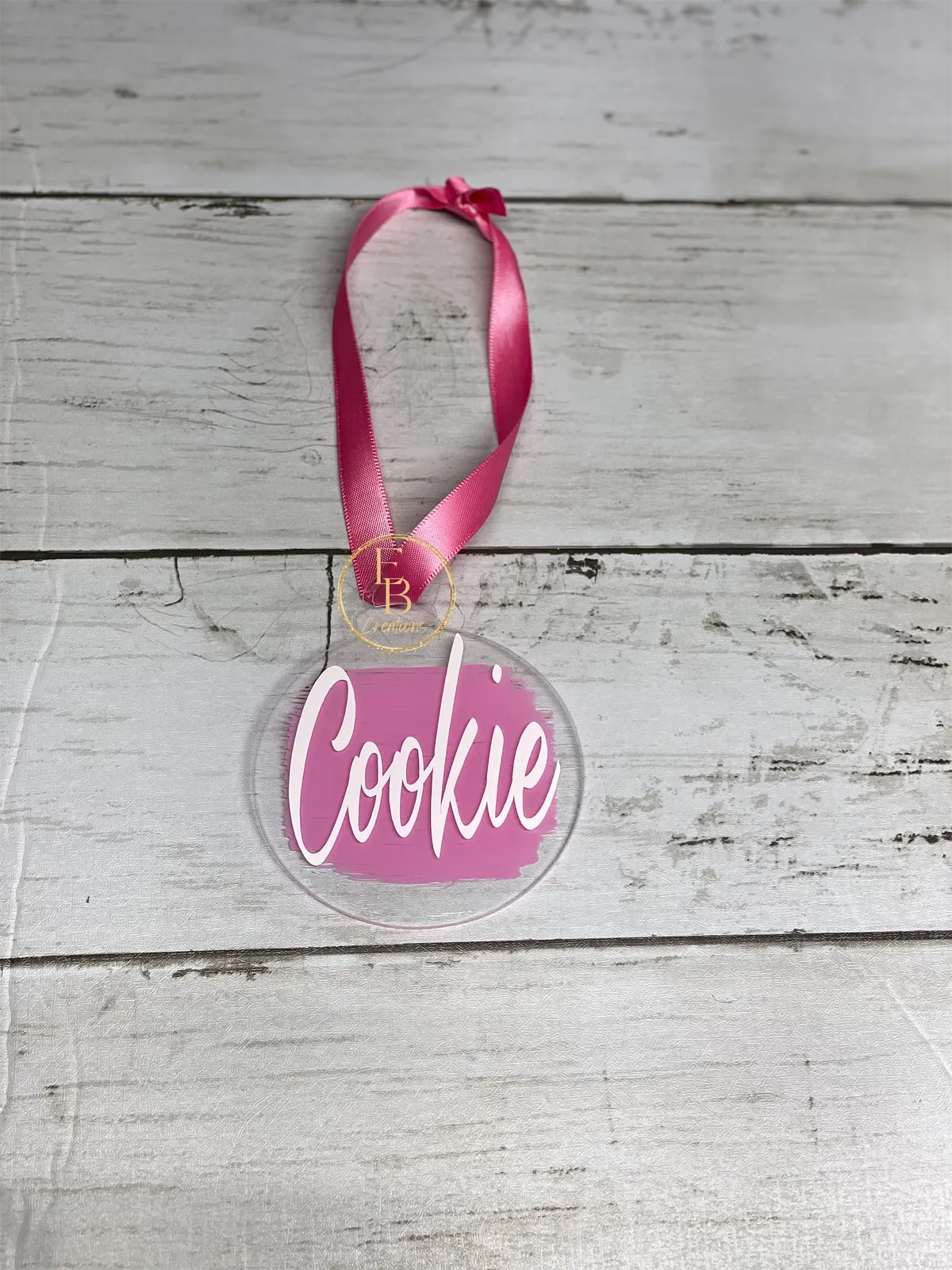 Painted Acrylic Ornament | Custom Name Christmas Decor | Family Ornaments