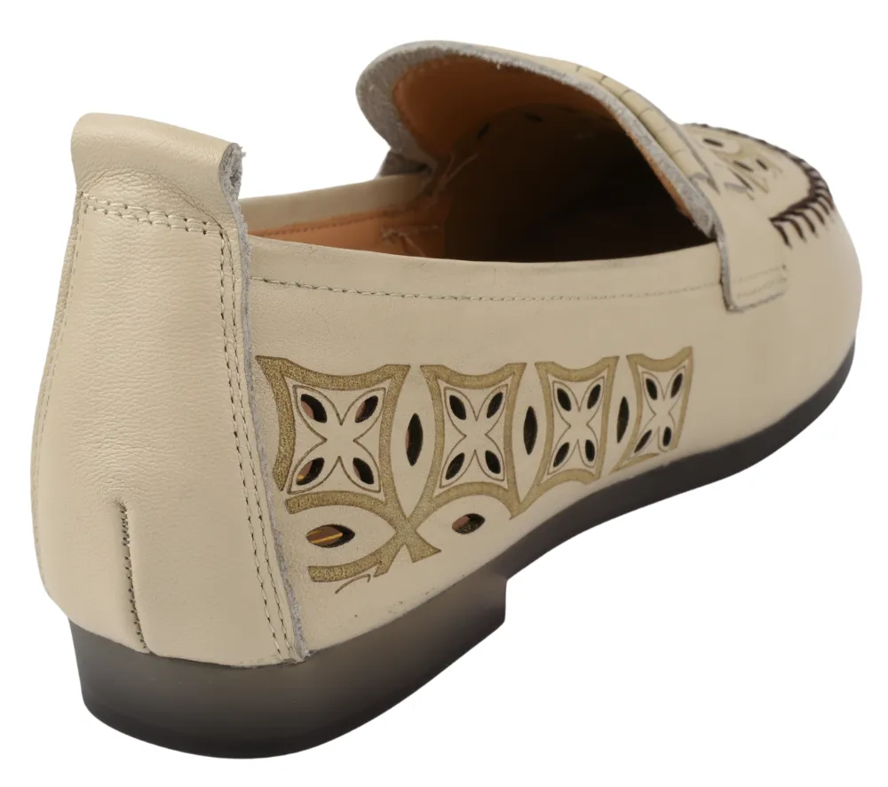 Pantofi casual, dama, FORMAZIONE, 2QN03 crem, piele naturala