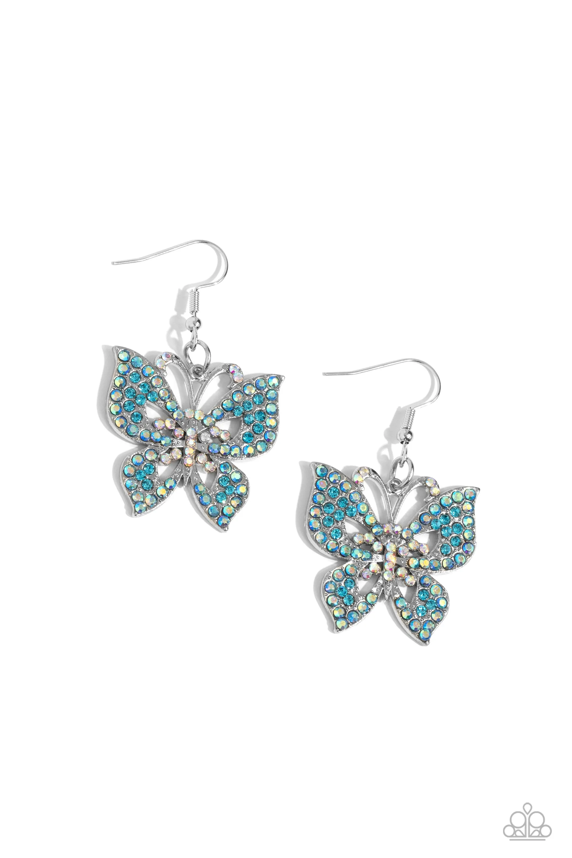 Paparazzi Bejeweled Breeze Blue Earrings