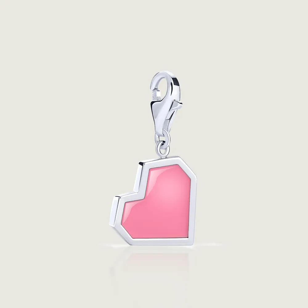 Pink Ararat Heart Charm