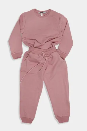 Pink Cartoon Character Back Kids Tracksuit