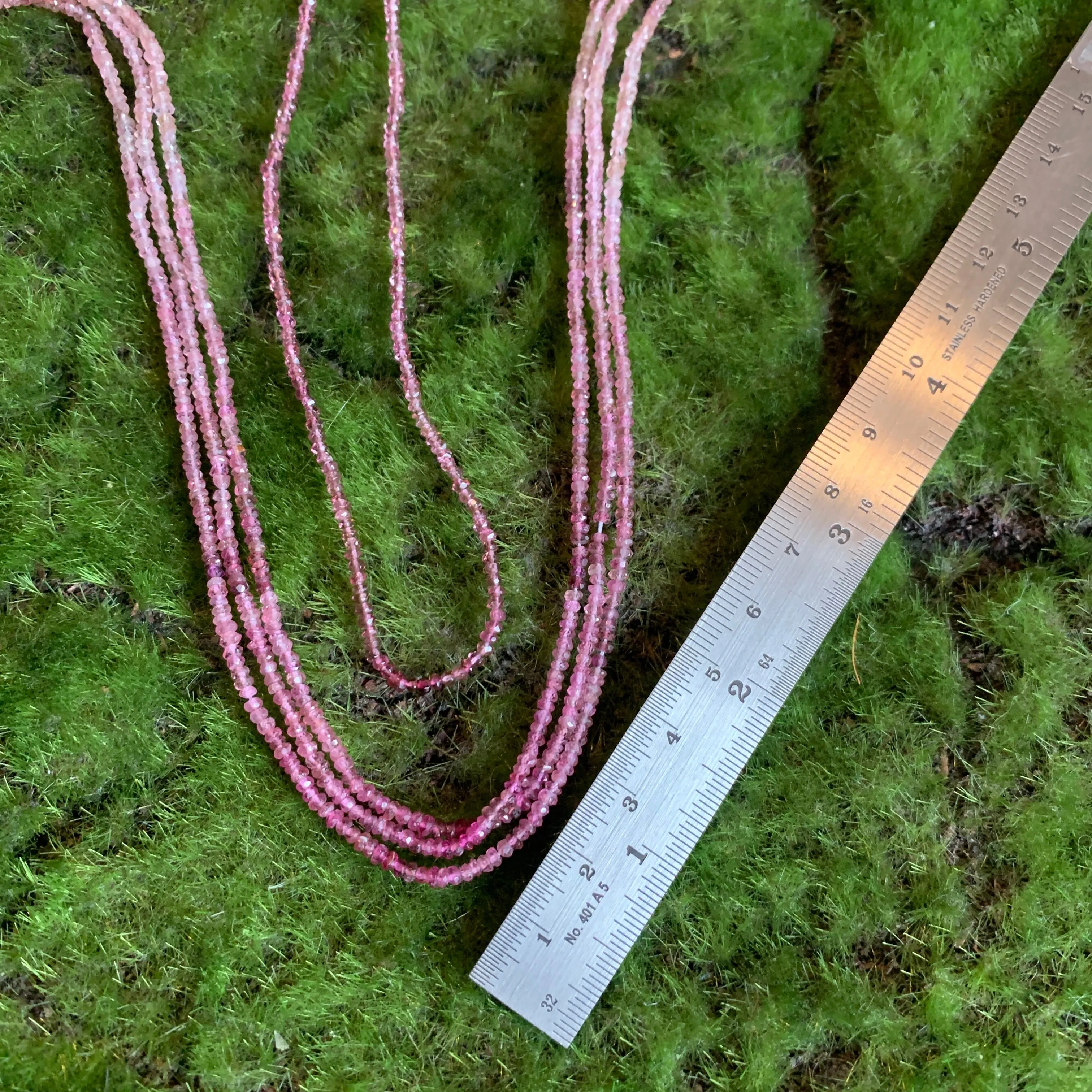 Pink Tourmaline Faceted Rondelles