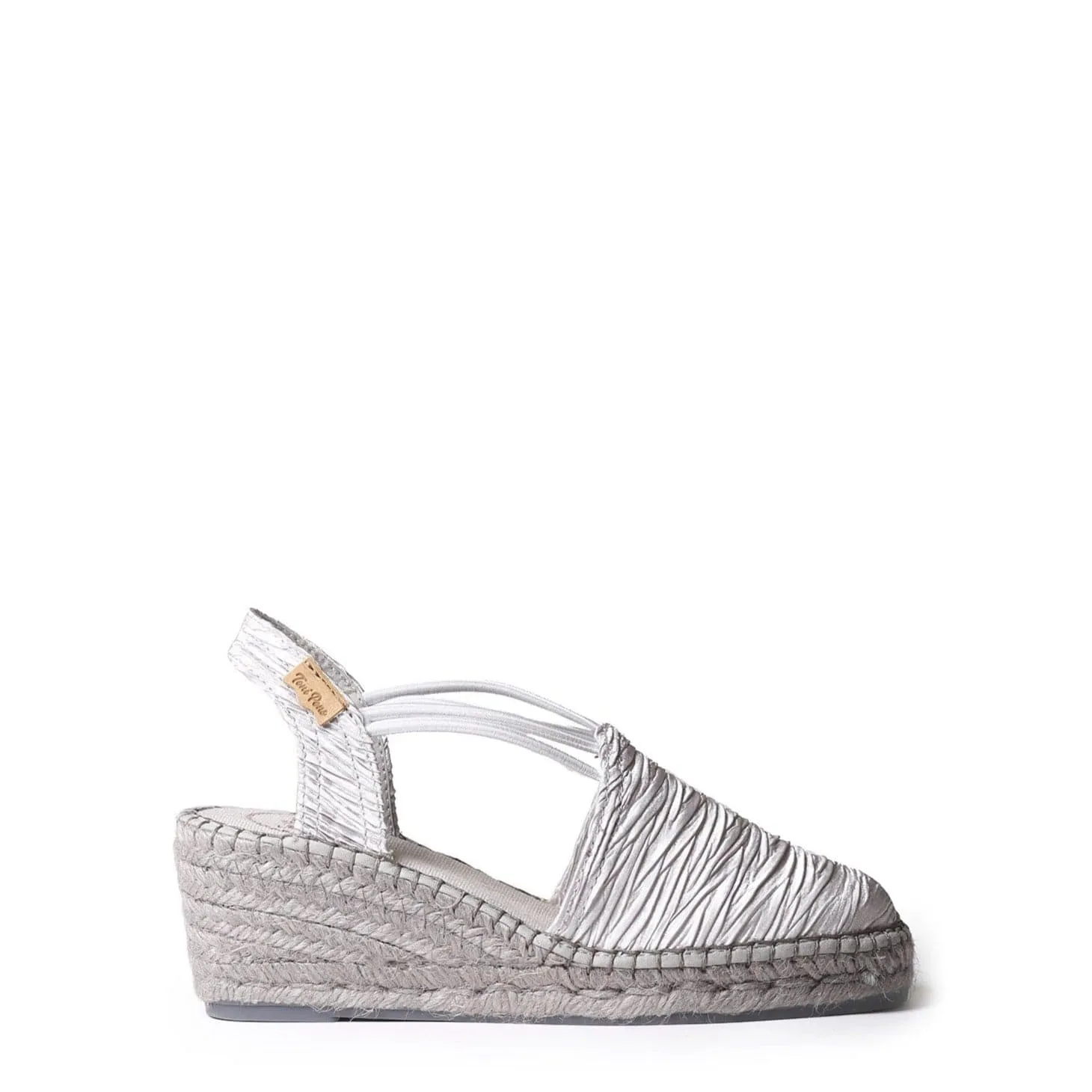 Plain Cotton Blend Wedge Espadrille for Women - Tania-PL