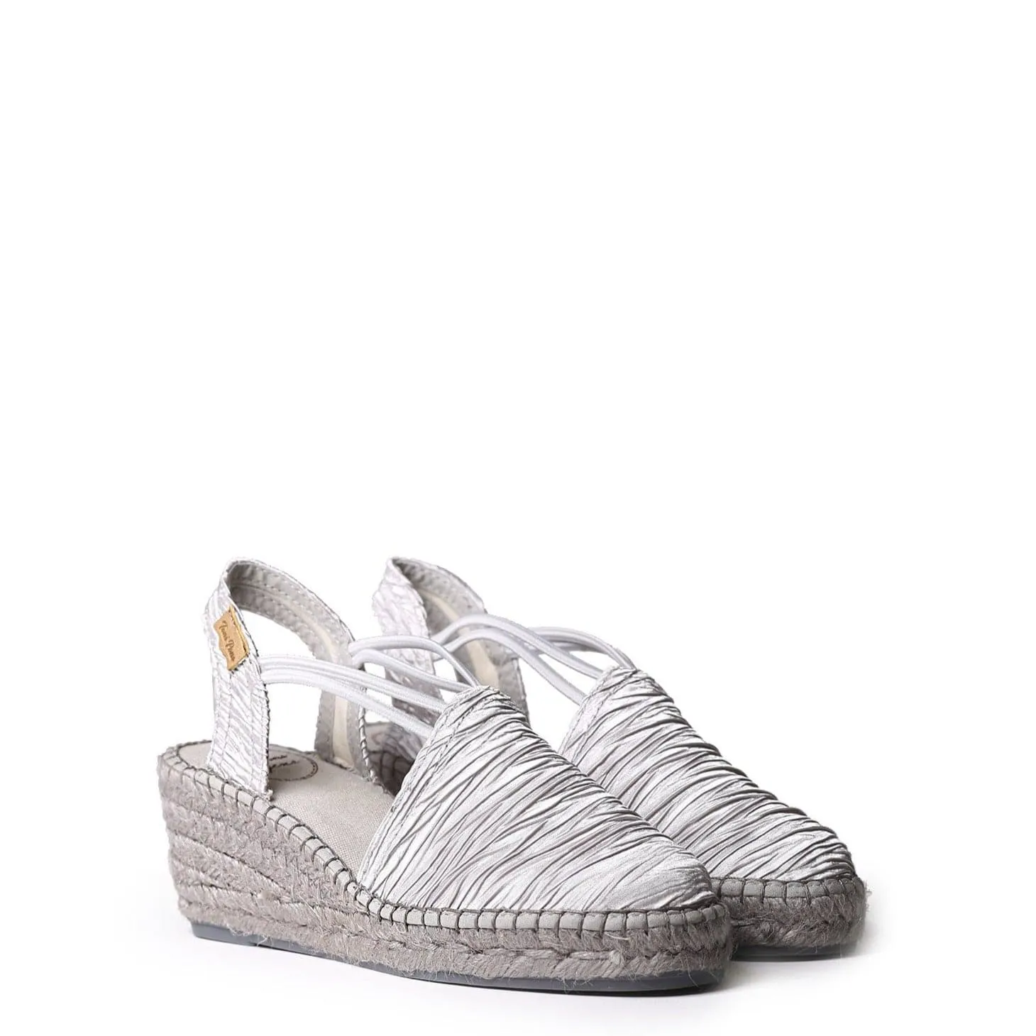 Plain Cotton Blend Wedge Espadrille for Women - Tania-PL