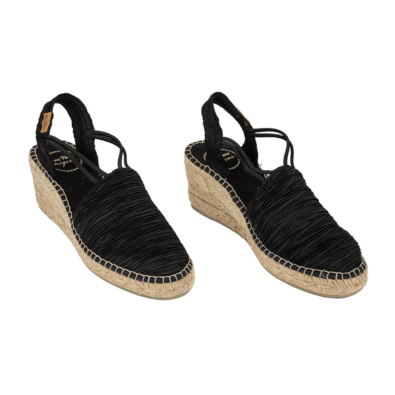 Plain Cotton Blend Wedge Espadrille for Women - Tania-PL