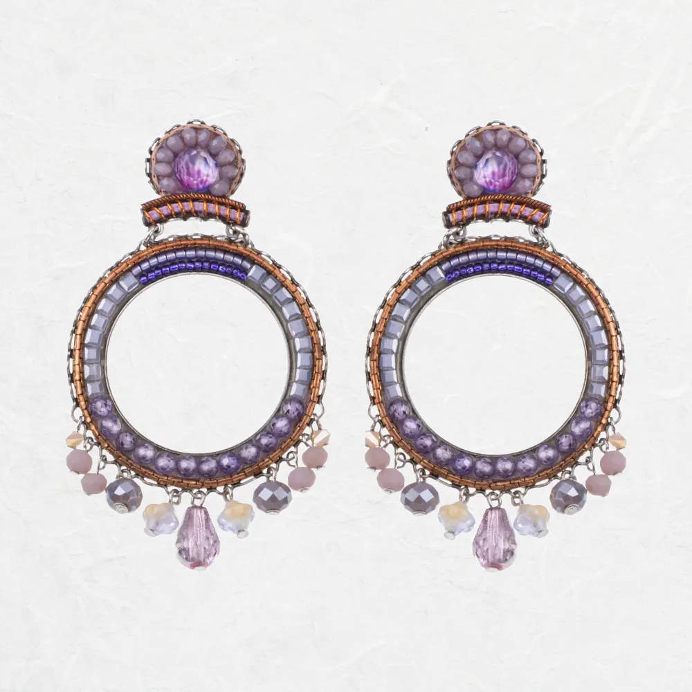 Plum Blossoms Lydia Hoop Earrings