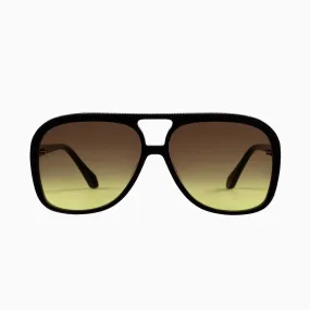 Polarized Bang / Gold Metal Trim  / Gloss Brown to Yellow Gradient Lens