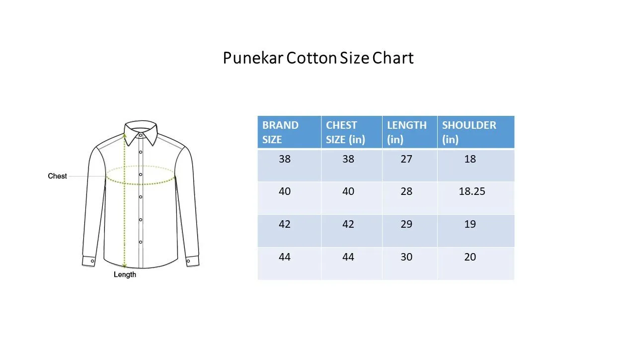 Punekar Cotton Men's Formal Handmade Green Color Shirt for Men's.