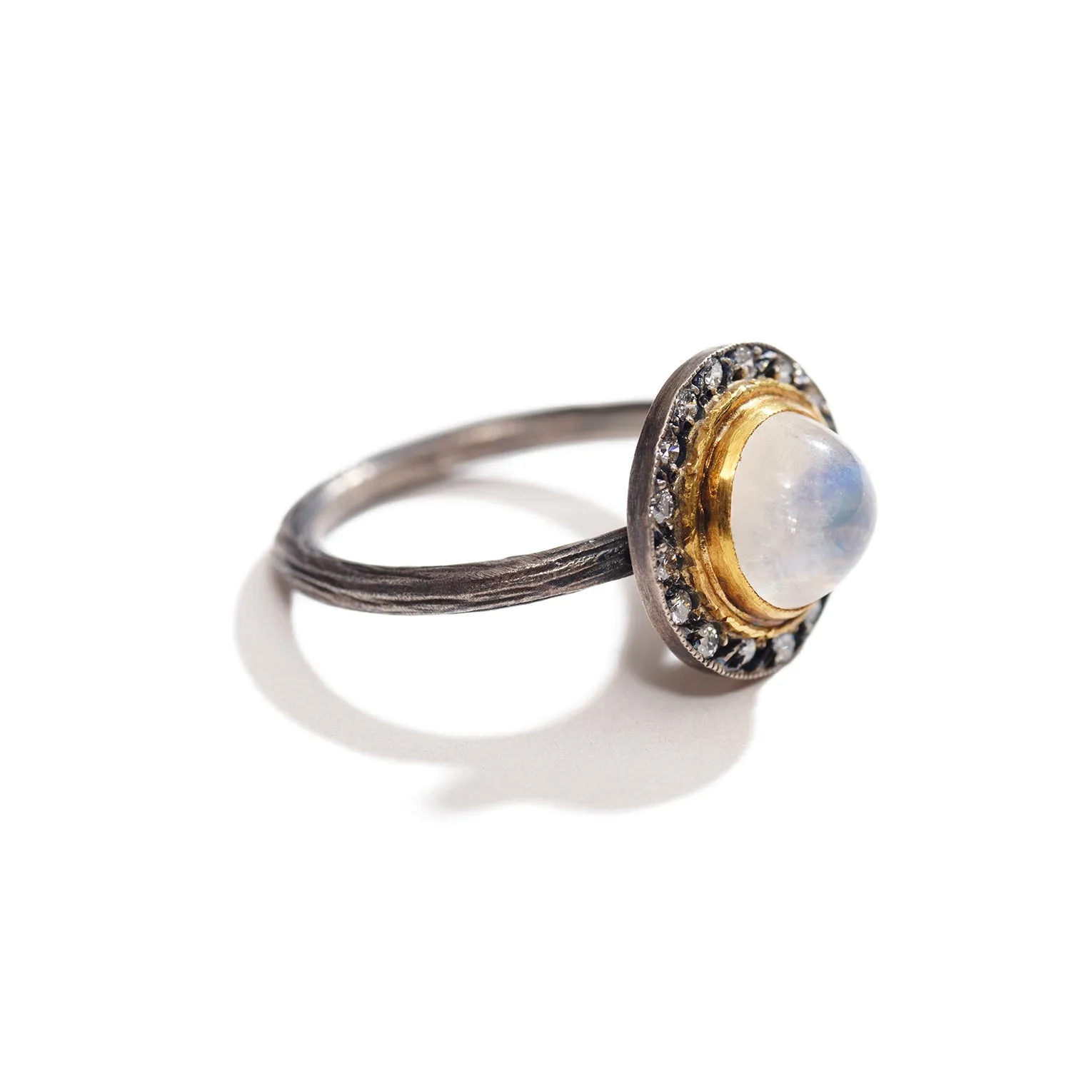 Rainbow Moonstone Ring