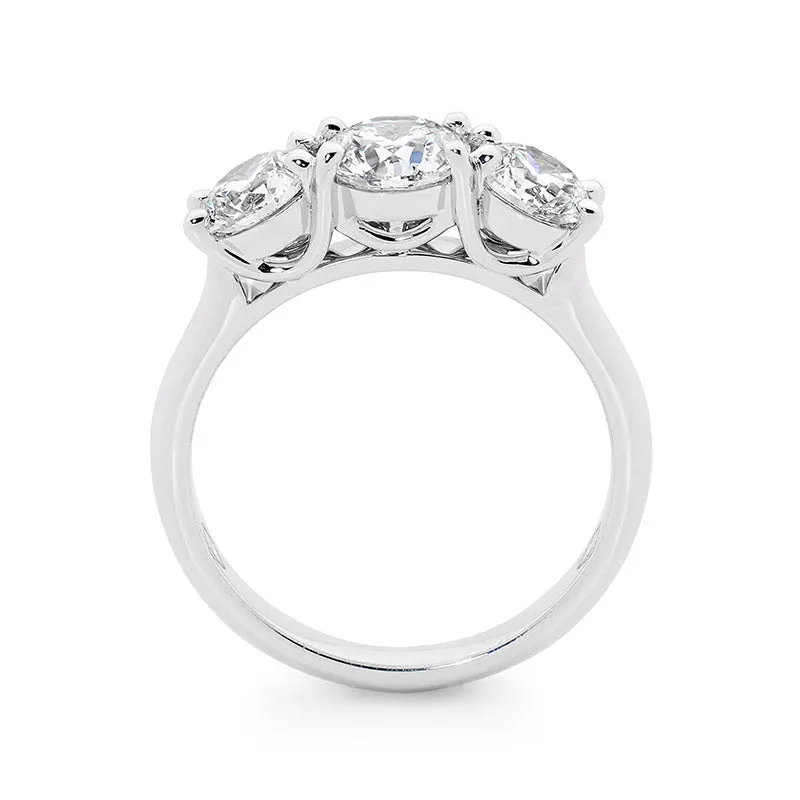 Round brilliant cut diamond ring