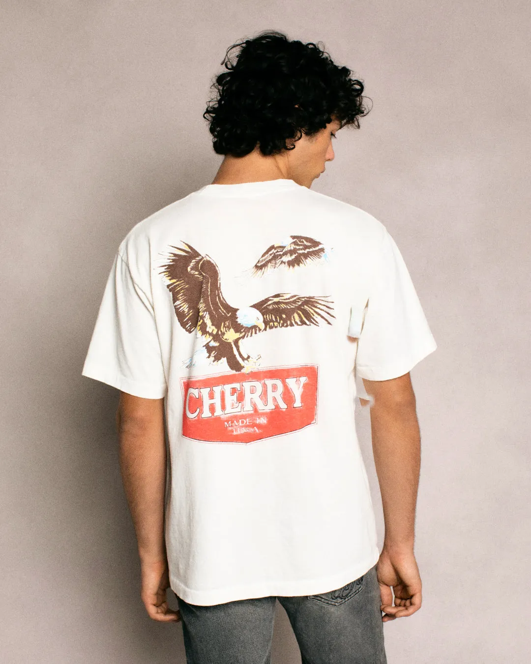 Soaring Eagle Pocket Tee (Vintage White)