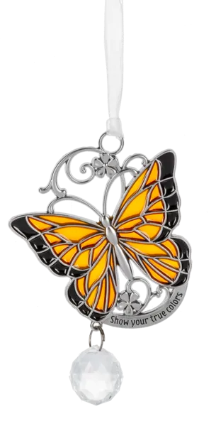 Stained Glass Style Butterfly Ornament - Show your true colors