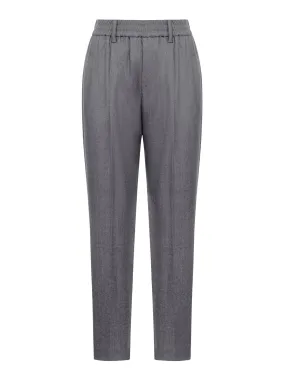 straight leg wool trousers