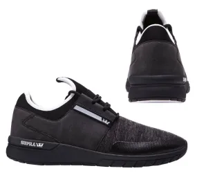 Supra Flow Run Lace Up Mens Casual Running Trainers Black Grey 08021 957 B88D