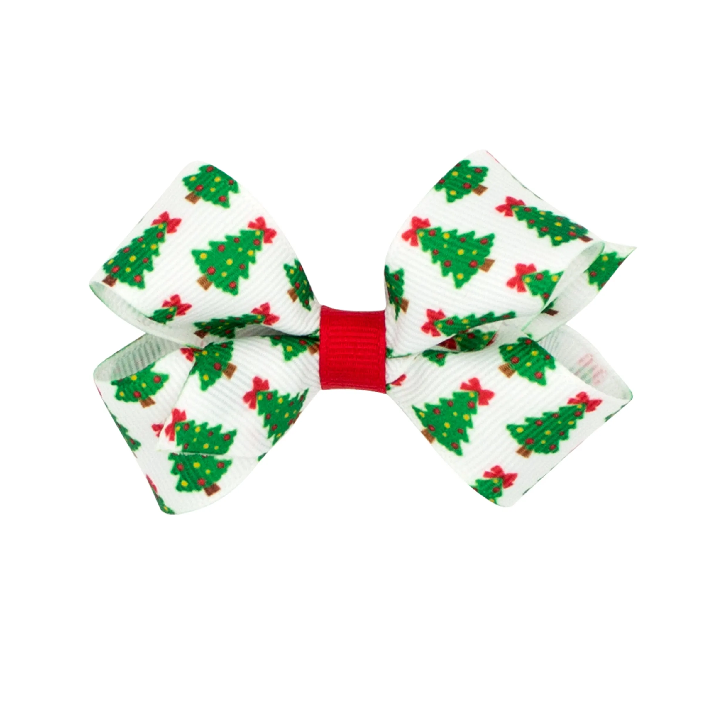 Trees Printed Grosgrain Hair Bow on Clippie