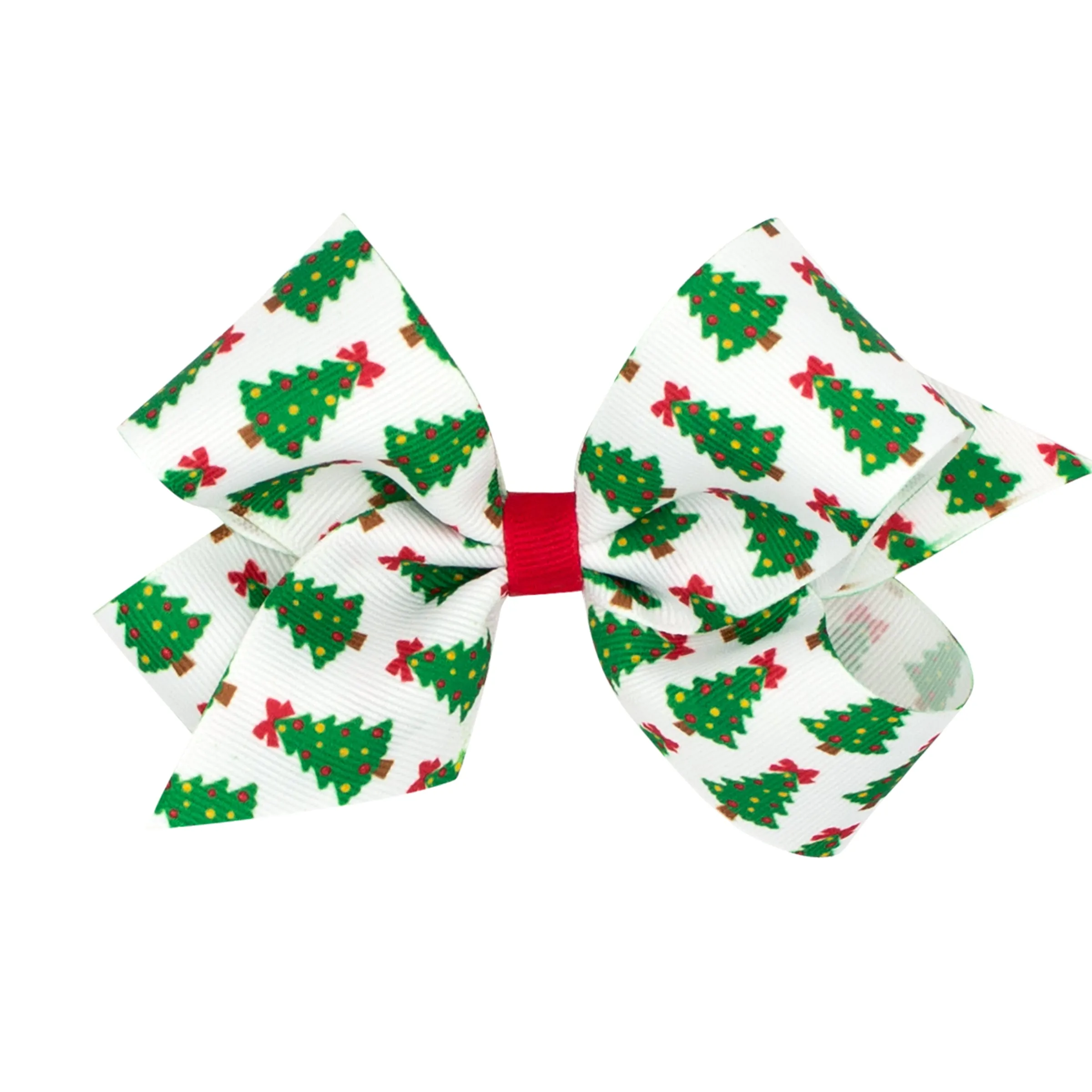 Trees Printed Grosgrain Hair Bow on Clippie