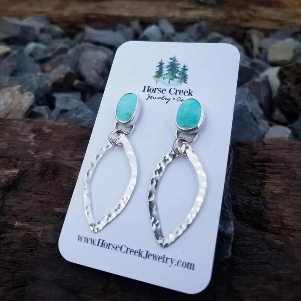 Turquoise Dangle Studs