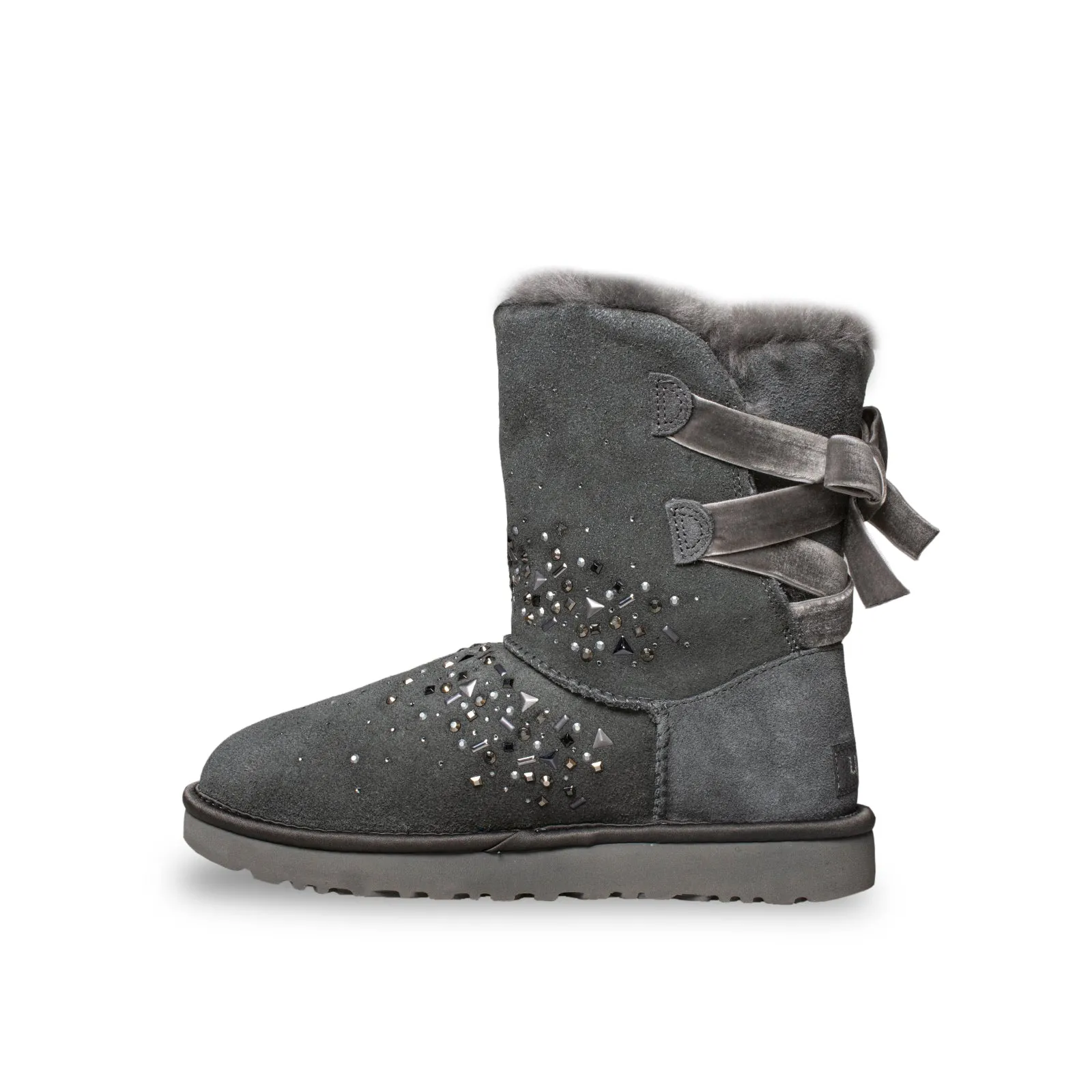 UGG Classic Galaxy Bling Short Charcoal Boots - Women's